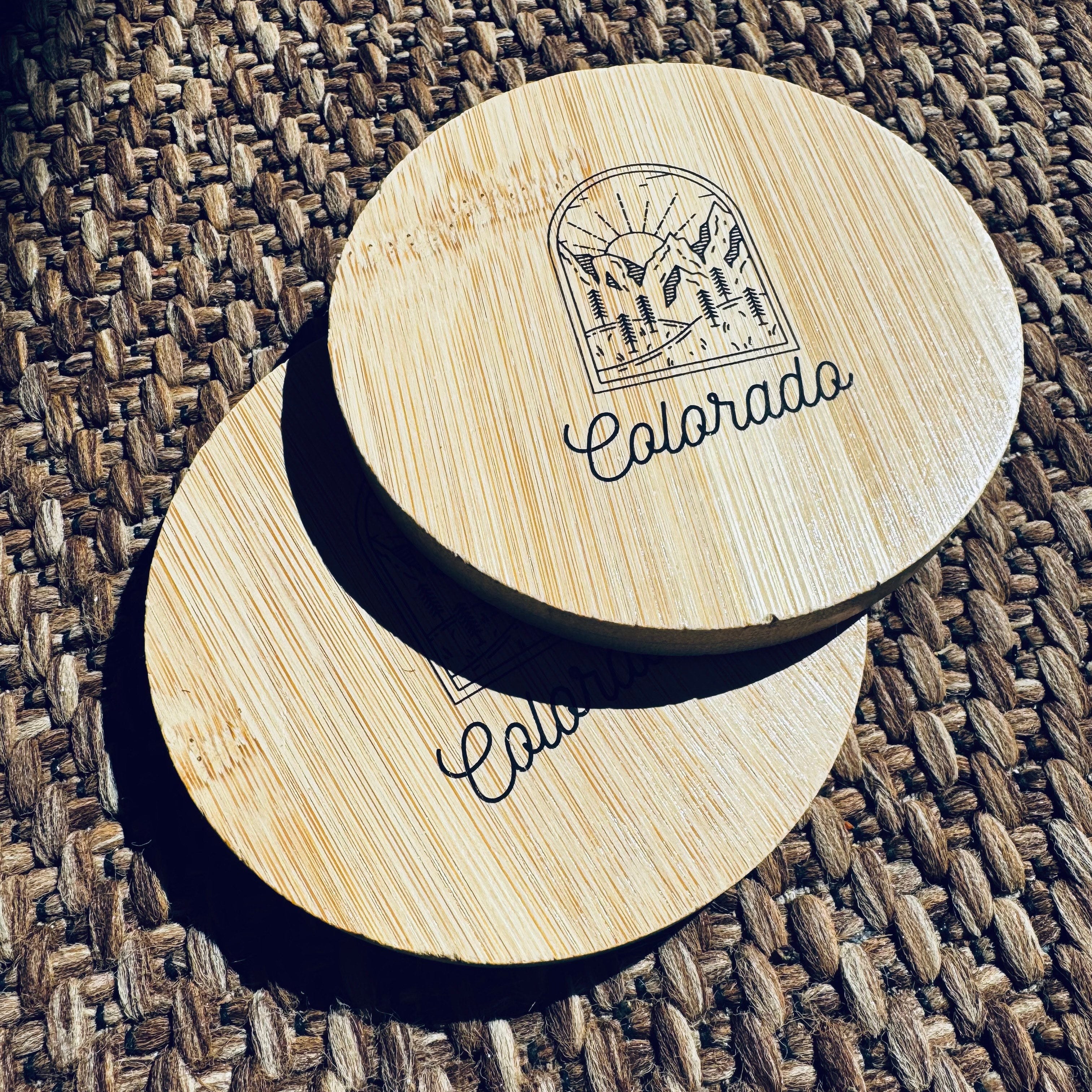 Colorado Bamboo Coaster + Bottle Opener