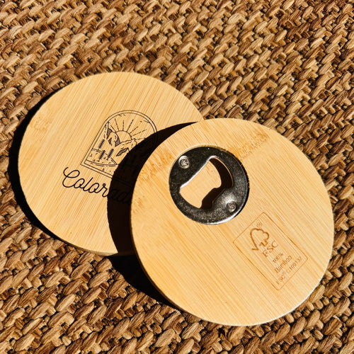 Colorado Bamboo Coaster + Bottle Opener